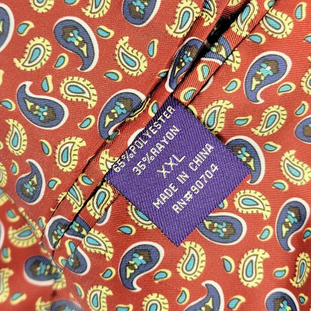 Alan Flusser Blazer Jacket XXL Mens Navy Micro Check Paisley Lined Sport Coat